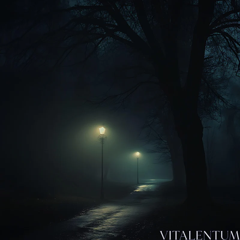 Night Lights in Fog