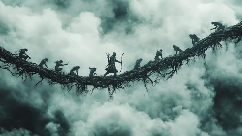 Cloud Walkers: A Fantasy Scene