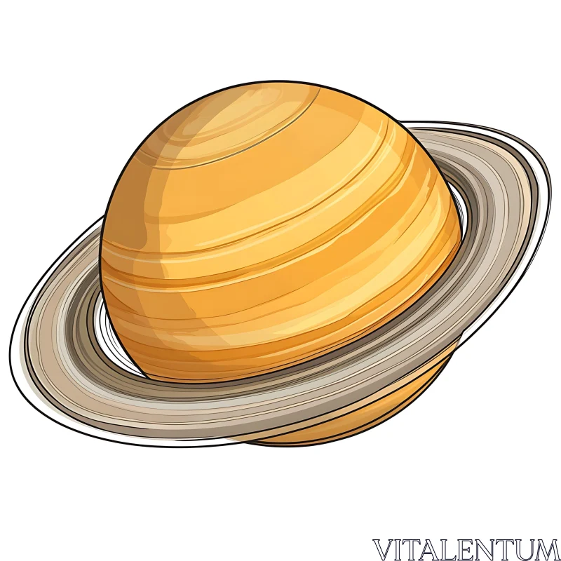Ringed Planet Saturn Art