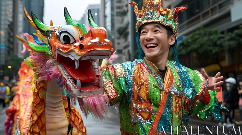 Festive Dragon Dance Performance