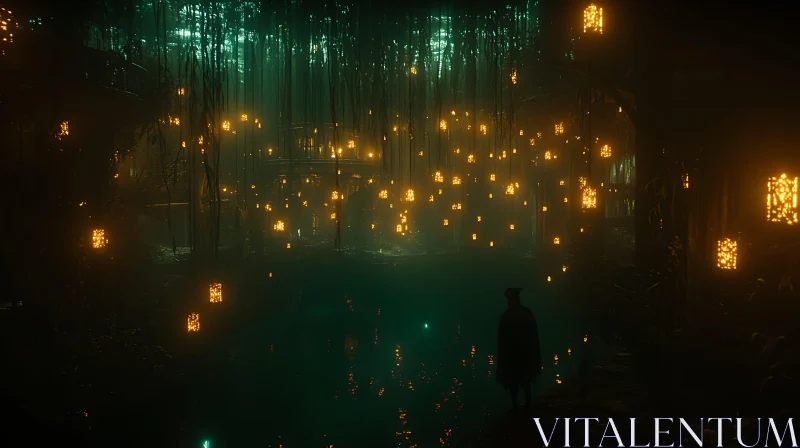 Luminous Forest Scene