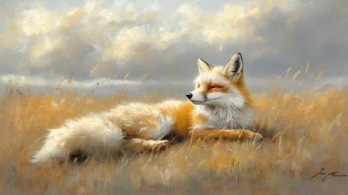 Tranquil Fox in Nature