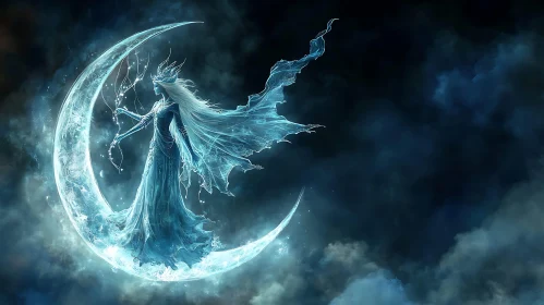 Moon Goddess Fantasy Illustration