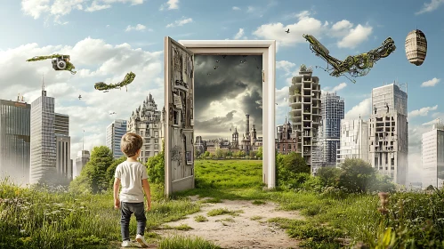 Boy at the Crossroads of Two Worlds
