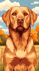 Autumn Essence with a Loyal Dog