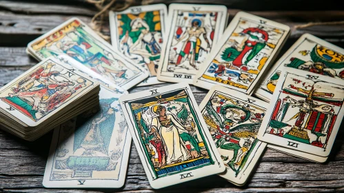Antique Tarot Deck Still Life