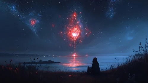Night Sky Reflection Art