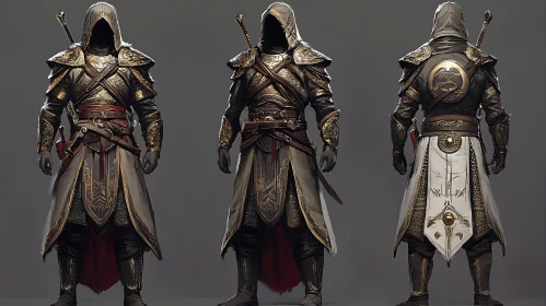Hooded Warrior in Golden Armor