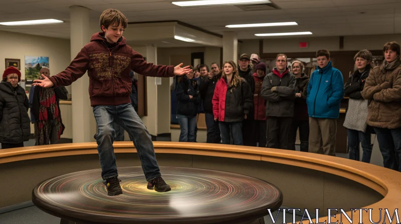 Youthful Balance: Spinning Display