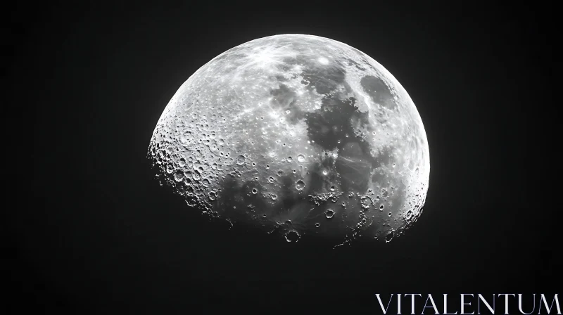 Detailed View of the Moon Surface