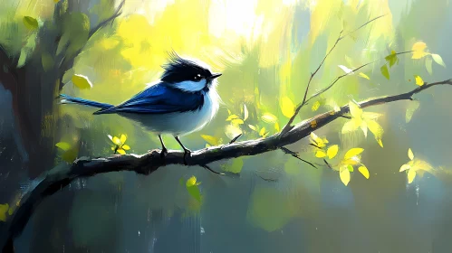 Bird Art in Forest Light
