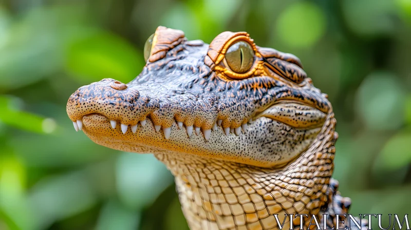Alligator Close-Up in Natural Habitat