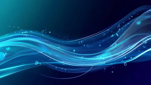 Fluid Light Blue Abstract Design
