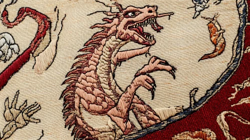 Dragon Embroidery Close-Up
