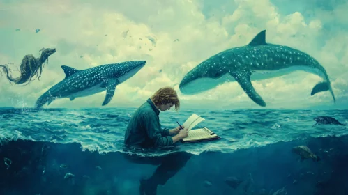 Aquatic Musings: Ink Meets the Abyss
