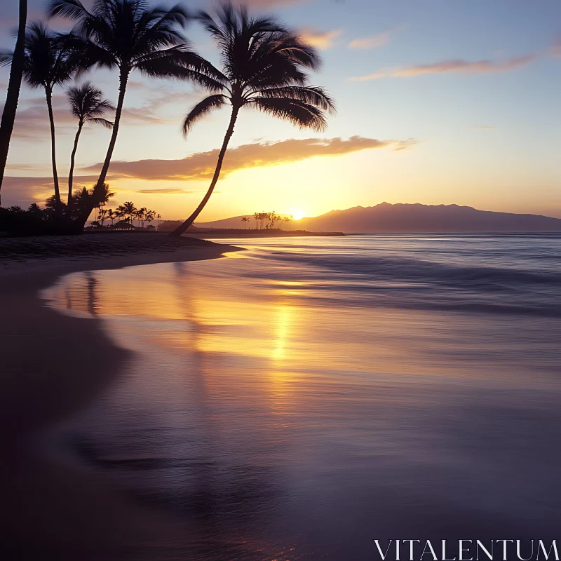 Golden Hour at Tropical Beach