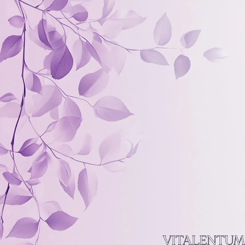 Ethereal Purple Foliage Art Print