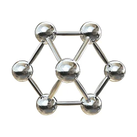 Abstract Metal Sphere and Rod Design