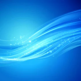 Serene Blue Abstract Wave Illustration