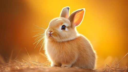 Tender Young Bunny in Sunlight
