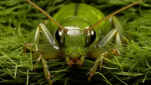 Grasshopper in Green - A Macro Perspective