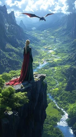 Cliffside Contemplation: A Dragon's View