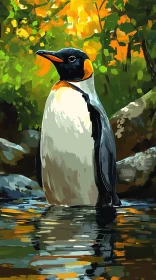 Vibrant Penguin Scene