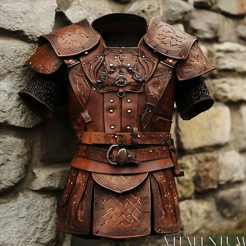 AI ART Medieval Leather Armor Close-Up