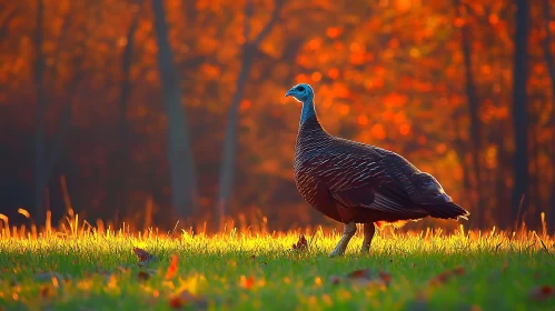 Turkey in Autumn Landscape