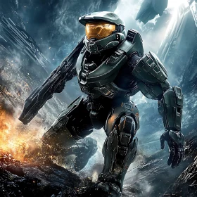 Sci-Fi Soldier in Action
