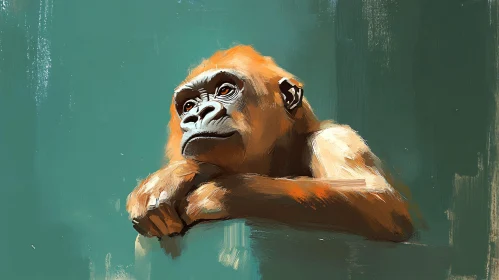 Thoughtful Monkey Artwork