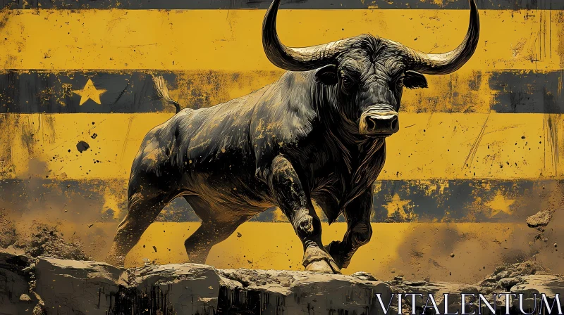 Charging Bull Artwork AI Image