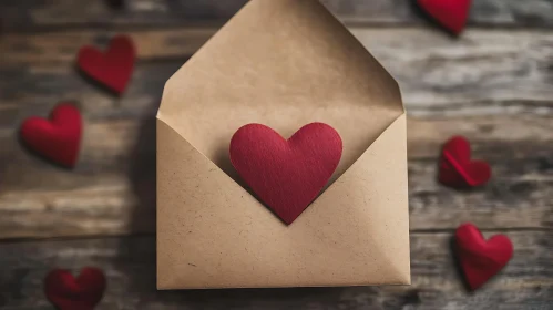 Romantic Love Letter with Heart Decoration