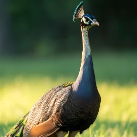 Peafowl in Field
