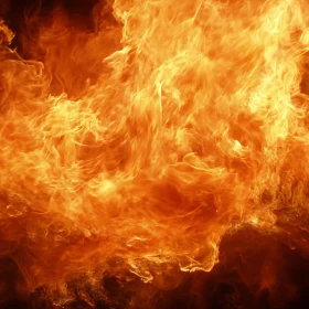 Golden-Orange Fire Flames