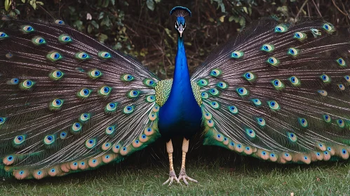 Peacock's Regal Display of Plumage Artistry