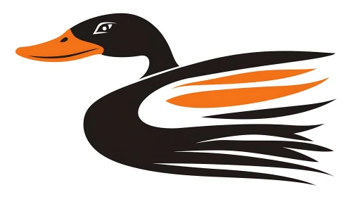 Stylized Duck Graphic Art