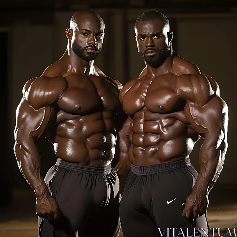 Strength and Definition: Muscular Men AI Image