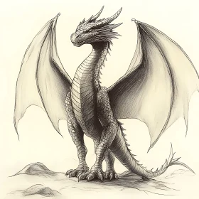 Monochrome Dragon Art