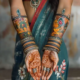 Intricate Henna Designs with Bangles