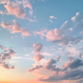 Tranquil Sky with Pink Clouds