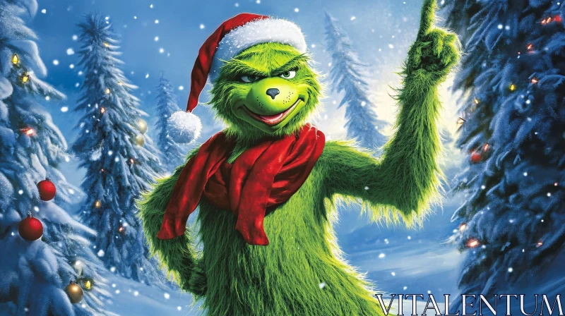 Whimsical Grinch Christmas Celebration Image AI Image