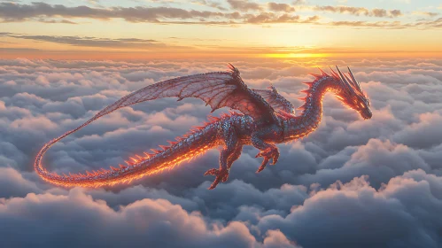 Majestic Dragon in the Sky