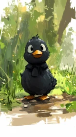 Cute Cartoon Bird Illustration