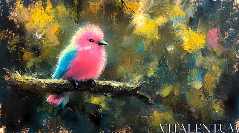 Artistic Impression of a Vivid Bird AI Image