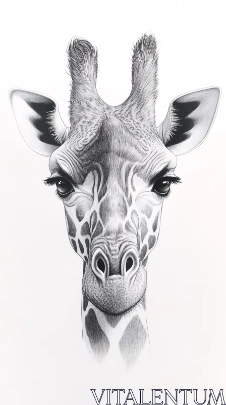 Giraffe Illustration AI Image