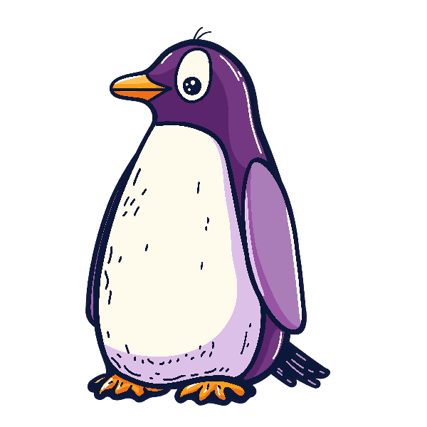 Adorable Anime Penguin Tee Art POD Design