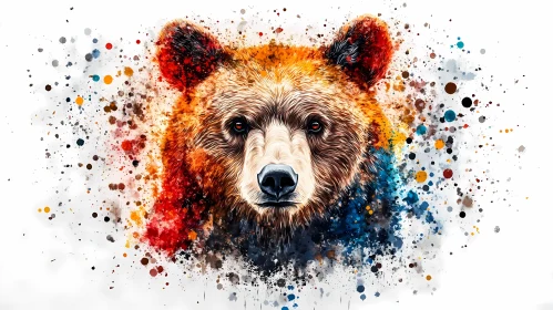 Colorful Bear Art