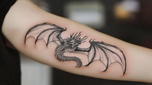 Mythical Dragon Tattoo Design