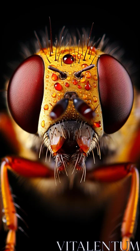 Detailed Close-up of Fly Face - Unique Wildlife Photography AI Image